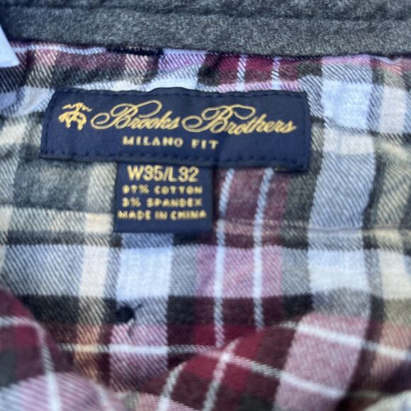 BROOKS BROTHERS Men’s Milano Twill Chino Navy Pants Size 35x28 - Picture 7 of 9